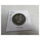 1912d Barber Half Dollar Silver Coin