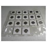 Lot(17) Roosevelt Dimes in sleeves Most 90s