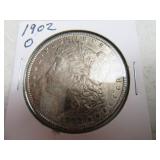 1902o Morgan Silver Dollar Coin nice toning