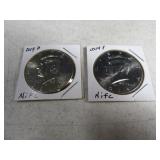 2014d/2014s (2) NIFS Franklin Half Dollars