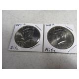 2011d/2011s (2) NIFS Franklin Half Dollars