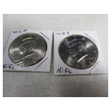2012d/2012s (2) NIFS Franklin Half Dollars