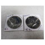 2015d/2015s (2) NIFC Franklin Half Dollar Coins