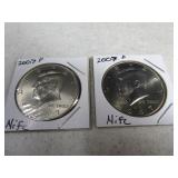 2007d/2007s (2) NIFC Franklin Half Dollar Coins