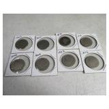Lot(8) asst "V Nickel" Coins
