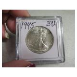 1945 BU Walking Liberty Half Dollar Coin
