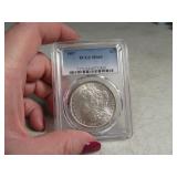 MS64 graded 1887 Morgan Silver Dollar Coin