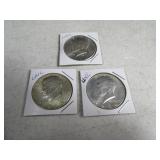 Lot(3) 1964 Kennedy Half Dollars UNC silver