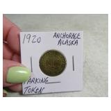 1920 Anchorage Alaska Parking Token coin