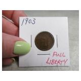 1903 full liberty Indian Head Penny