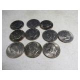 Lot(10) Eisenhower $1 Coins asst
