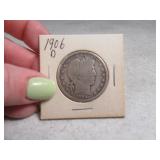 1906d Barber Half Dollar Coin