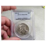 MS63FBL 1954d graded Franklin Half Dollar