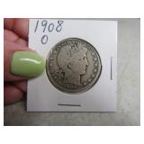 1908o Barber Half Dollar