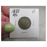 1883 n/c XF V Nickel