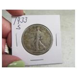 1933s Walking Liberty Half Dollar Coin