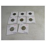 Lot(8) AU WarTime Silver 44/45 Nickels
