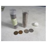 Roll Of Buffalo Nickels & Indian Head Pennies