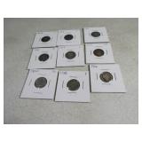 (9) 1908~1916 Barber Dimes sleeved