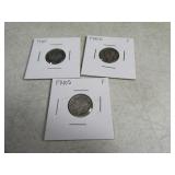 (3) 1940 P/D/S Mercury Dimes silver
