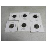 Lot(6) Clad~Plated Pennies Cents Lincoln