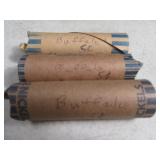 Lot(3) Rolls of Buffalo Nickels