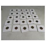 (25) 1930s Wheat Pennies consecutive Cents