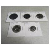 Lot(5) AU~UNC 1976 Coins sleeved