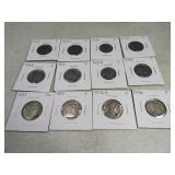 Lot(12) Buffalo Head Nickels