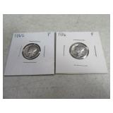 (2) 1916/1916s Mercury Dimes silver sleeved