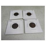 (4) 1900~1903 Indian Head Pennies sleeved