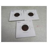 (3) 1905/1906/1907 Indian Head Pennies Cents