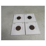 (4) 1900/1901/1902/1903 Indian Head Pennies