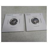 (2) 1923/1923s Mercury Dimes silver sleeved