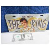 THE KING Tin Metal Elvis License Plate unused