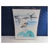 #d 5/100 Peter Merzetti signed Buffet Drawing