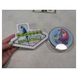 4pc Foam Coaster Set & LIghtUp 6" poly sign