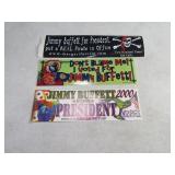 Lot(3) Jimmy Buffett FOR PRESIDENT Bumper Stickers