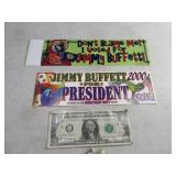 Lot(2) BUFFETT FOR PRESIDENT Bumper Stickers