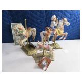 Lot(3) Collectible Carousel Horse Figurines