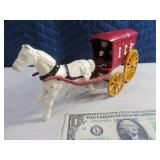 Cast Iron modern 10" Wagon & Horse