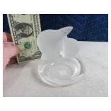 PartyLite Glass POLAR BEAR 5" Candle Holder