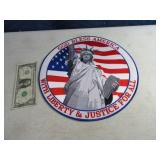 Patch: GOD BLESS AMERICA STATUE 12"rd 1of2