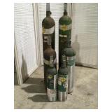 6 oxygen tanks