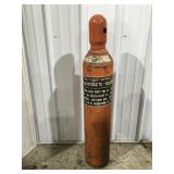 Helium tank 31" tall has contents