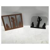 Metal silhouette projecting candleholders