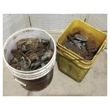 2 buckets of miscellaneous metals