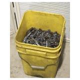 Bucket of lead wheel weights