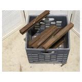 Milk, crate of metal rock rollers
