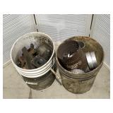 2 buckets of miscellaneous metals